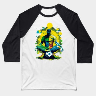 Brazil Soccer Magic Artwork Baseball T-Shirt